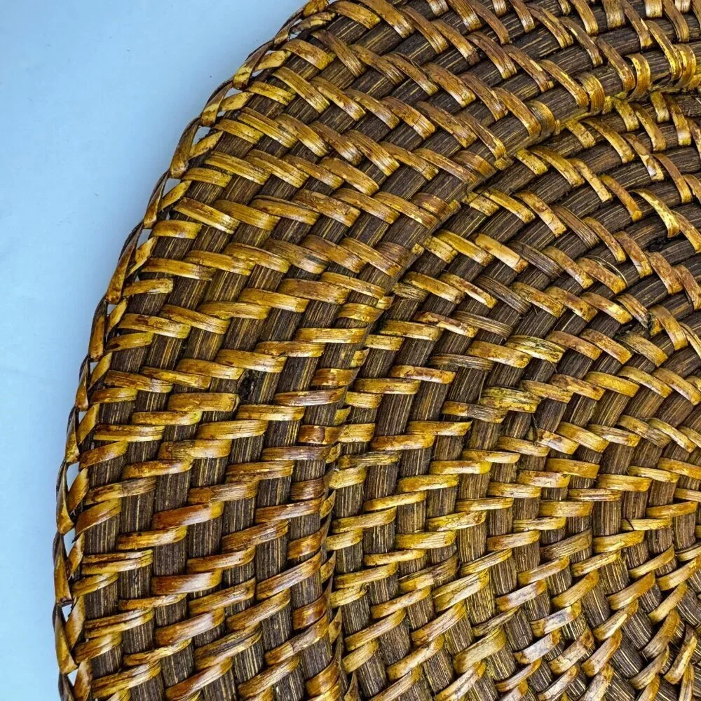 Boho Round Rattan Wicker Charger 12.5